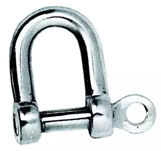 2 Manilles droites inox Diamètre 6mm hauteur intérieure 23mm