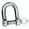2 Manilles droites inox Diamètre 6mm hauteur intérieure 23mm