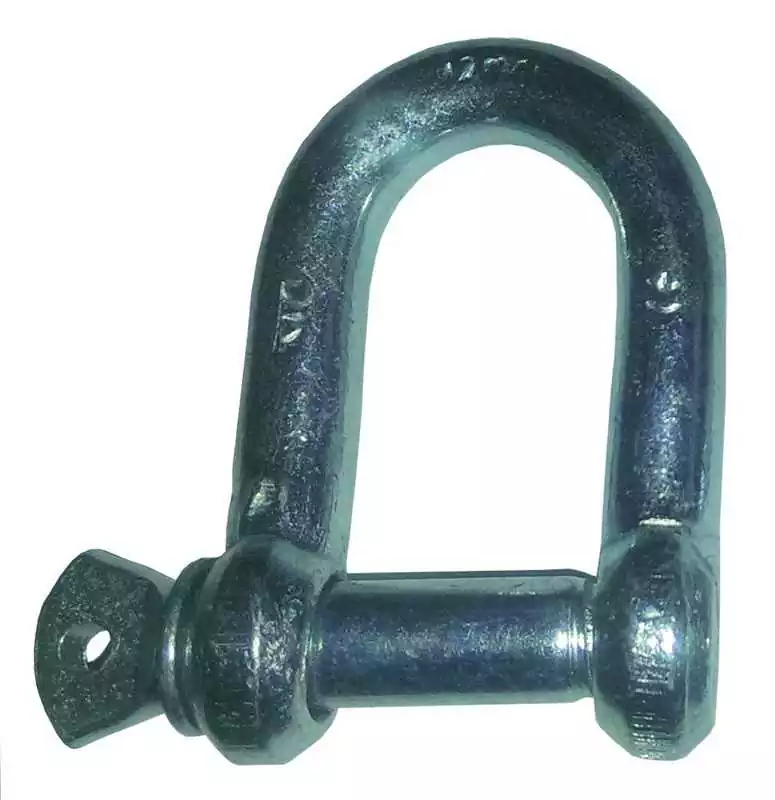 Manille droite galvanisée diamètre 14mm hauteur 58mm charge 800Kg