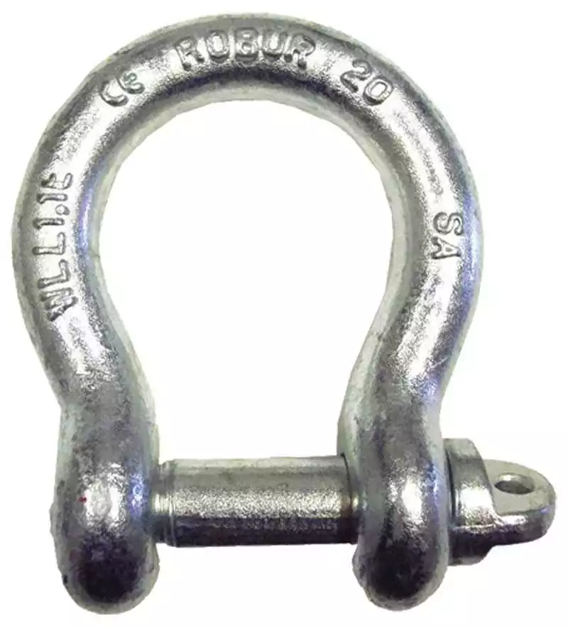 Manille lyre galvanisée 16mm hauteur intérieure 64mm charge 800Kg
