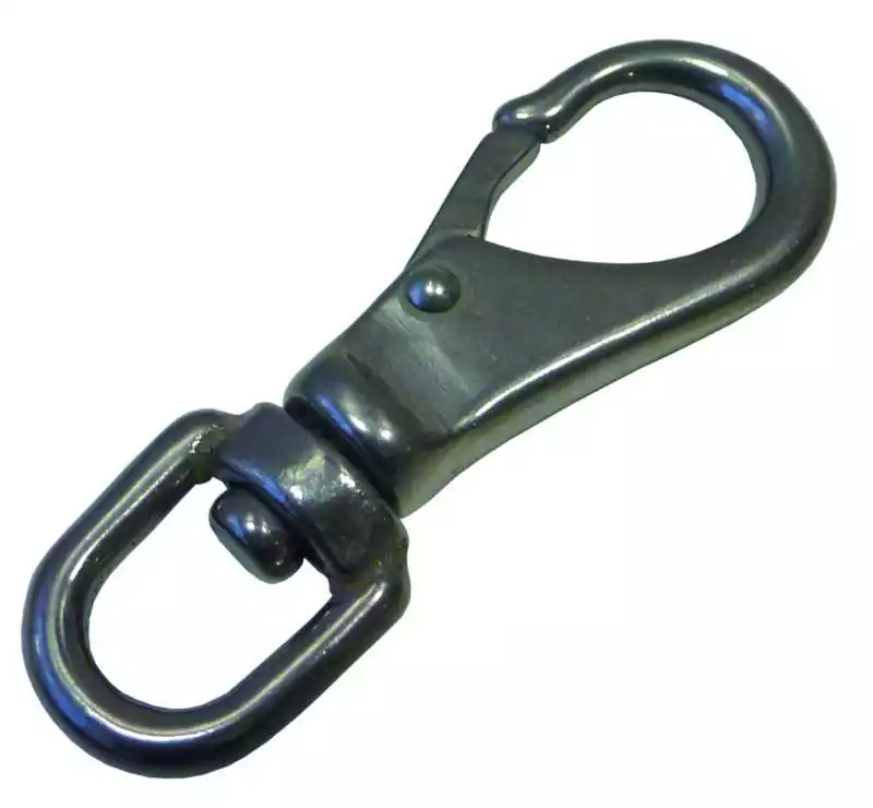Mousqueton à émerillon bronze chromé 94 X 19mm
