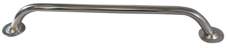 Main courante inox Diamètre 22mm Longueur 300mm platines avec 3 trous