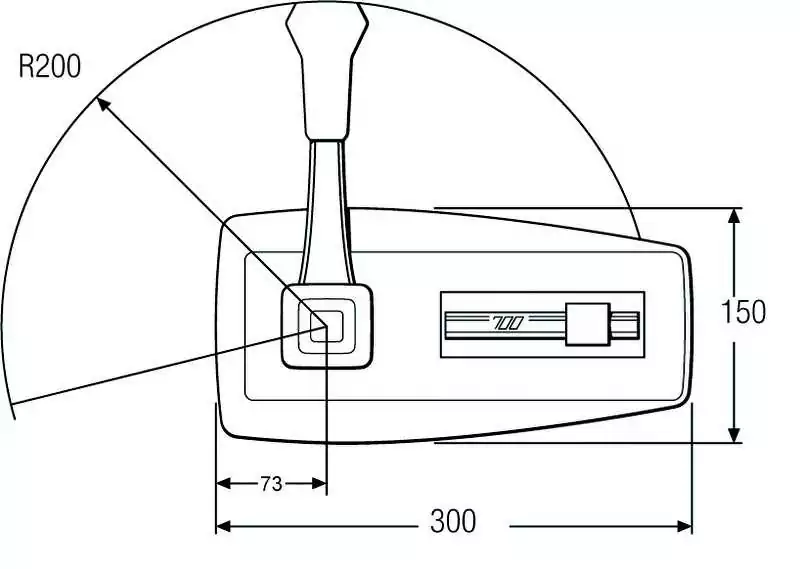 Boîtier TFX 700SO latérale mono-levier en saillie Boîtier standard gaz et inverseur