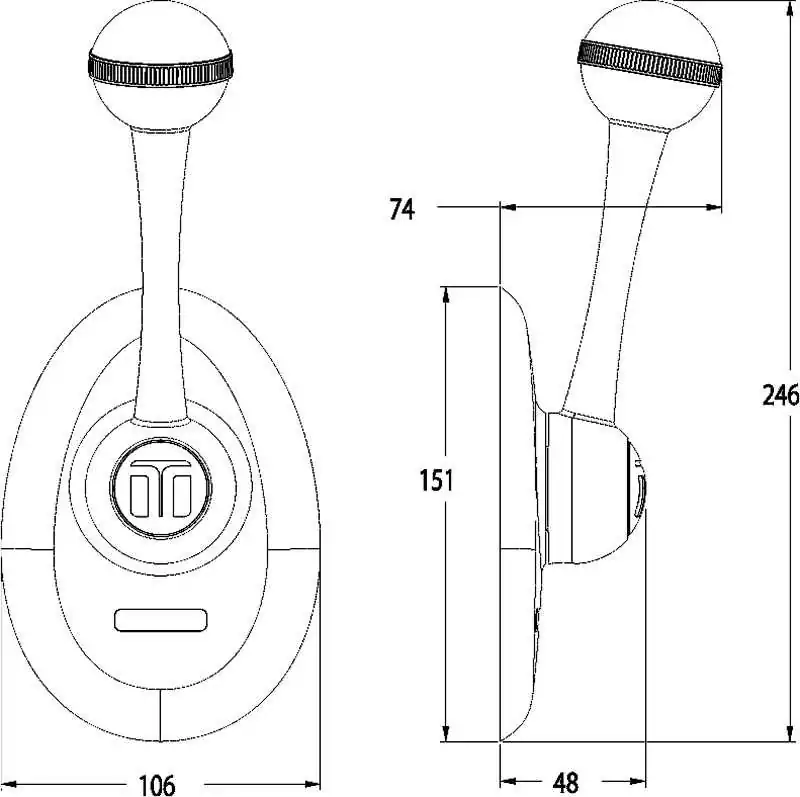 Boîtier TFX CH2800 simple chromé latéral Mono-levier Bi-fonction Boîtier standard