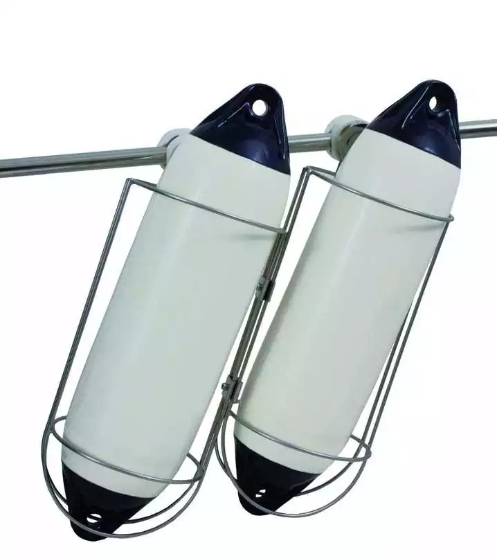 Support pare battage inox Diamètre 195mm longueur 433mm porte pare-battage