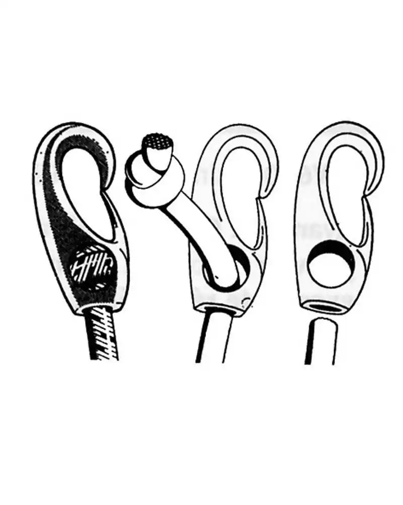 Mousqueton rapide diamètre 8mm Nylon blanc pour sandow
