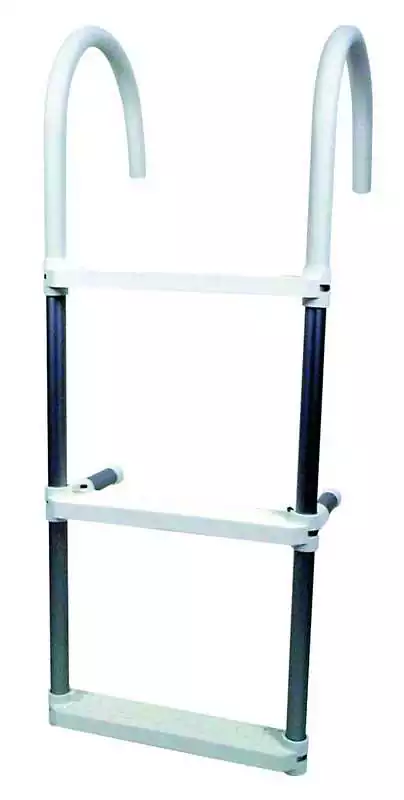 Échelle de bain 5 échelons en tube en aluminium anodisé Hauteur 1,43 m Largeur 35 cm