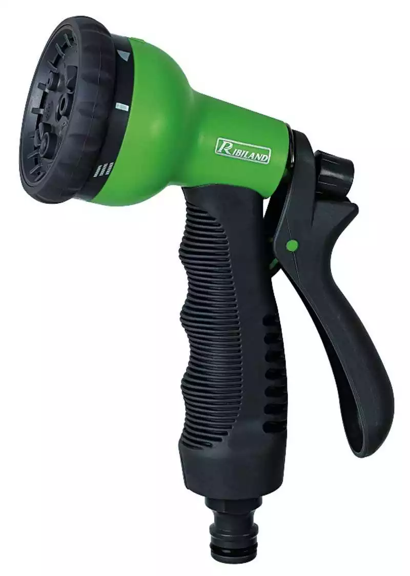 Pistolet reglable multijets avec pomme d'arrosage
