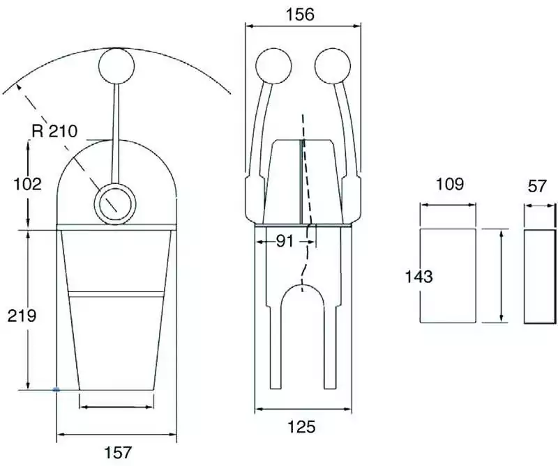 Boîtier MT3 TWIN boîtier MT3 bi levier pour inbord hors-bord ou embase 