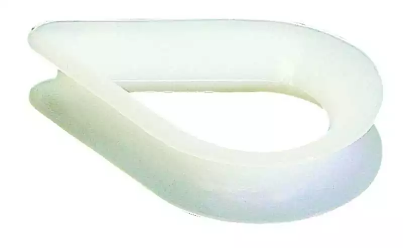 Cosse-cœur nylon blanc Ø 24 mm pour cordage – lot de 10