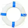 Bouée déco blanche bande bleue diamètre 550mm