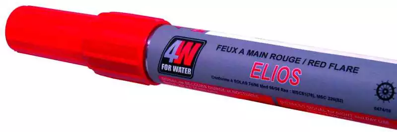 Jeu de 3 feux à main Rouges Longueur 250mm Diamètre 24 mm