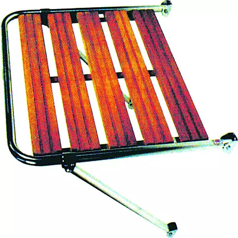 Plateforme inox et en bois dur tropical Largeur 60cm Profondeur 55cm Plateforme inox et en bois dur tropical Largeur 60cm Profondeur 55cm
