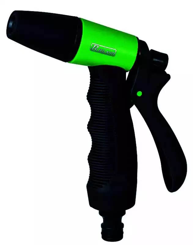 Pistolet arrosage grand débit bi-matière plastique
