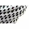 Cordage double tresse Bobine 100M Bland/Noir D 6MM 12 fuseaux