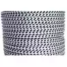 Cordage double tresse Bobine 100M Blanc/Noir D 10MM 12 fuseaux