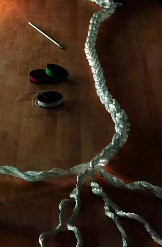 Cordage 8 torons Bobine 100M BLANC Diamètre 10mm