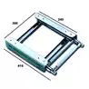 Échelle inox 4 marches télescopique coulissante sur ou sous la plate-forme ouvert 1160 mm