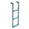 Échelle inox 3 marches télescopique rabattable sur ou sous la plate-forme ouvert 865 mm