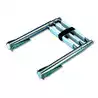 Échelle inox 3 marches télescopique rabattable sur ou sous la plate-forme ouvert 865 mm