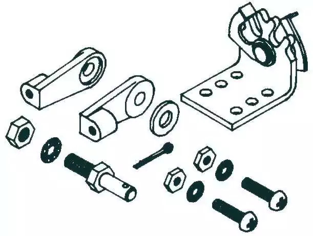 Kit de connexion parallèle 2 câbles type 2300/33C sur 1 levier Kit de connexion parallèle 2 câbles type 2300/33C sur 1 levier