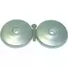 Paire Anode alu gouvernail rosace diamètre 128mm vis de fixation 12 mm