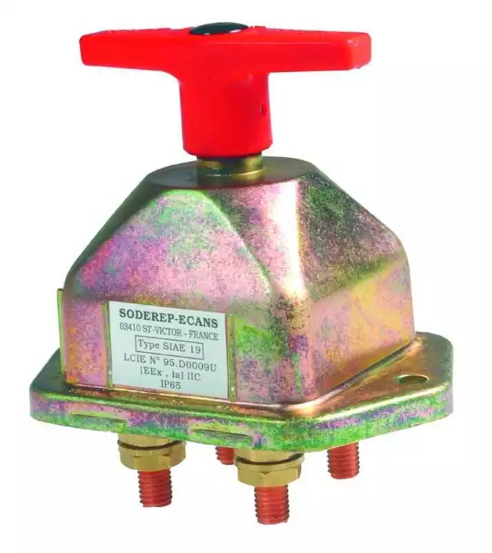 Coupe-batteries 250 A Bipolaire Poignée en T E191