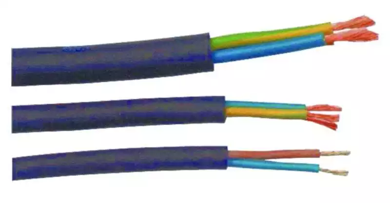 Câble électrique H07RNF 3X1,5mm2 Noir peut atteindre 1000V 25 à +60 degrés 