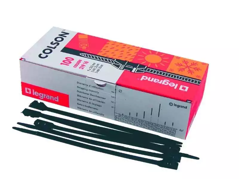 100 Colliers 9 x 123mm polyamide noir