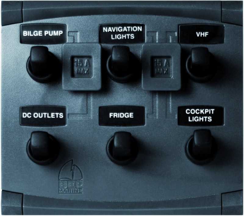 Tableau électrique Compact étanche 6 Interrupteurs et 2 fusibles