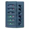 Tableau étanche 6 interrupteurs fusibles automatique Voyants LED