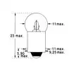 2 Ampoules sphériques 12V 2.2W Culot Dimensions BA9S 
