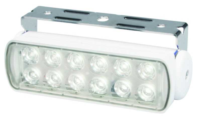 Projecteur à LED étanche boîtier blanc faisceau concentré 9 à 33V