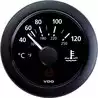 Thermomètre eau diamètre 52mm 12-24V noir Eau 120°C 250°F refroidissement moteur