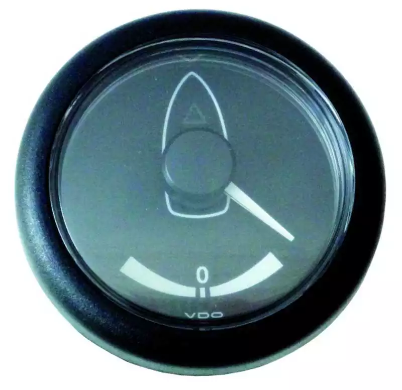 Indicateur Angle de barre diamètre 52 mm 12-24V noir 40 degrés