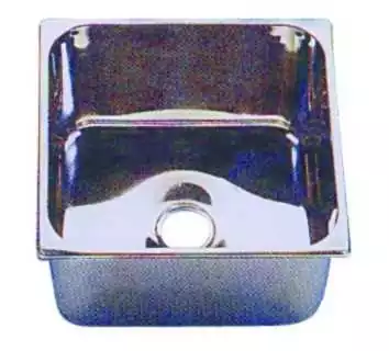 Evier en inox carré poli avec bonde L 330 x lg 330 x P 180 mm