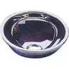 Lavabo rond en inox poli diamètre 293mm  avec bonde pour tuyau diamètre 25mm