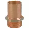 Raccord bronze Male Male cannelé et fileté 1/2" diamètre 16mm