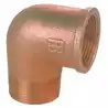 Raccord coudé 90 degrés bronze 1/2" Male Femelle 15/15 mm