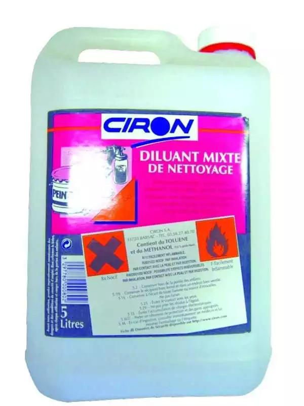 Diluant mixte Bidon de 5L solvants aromatique toluène et cétoniques