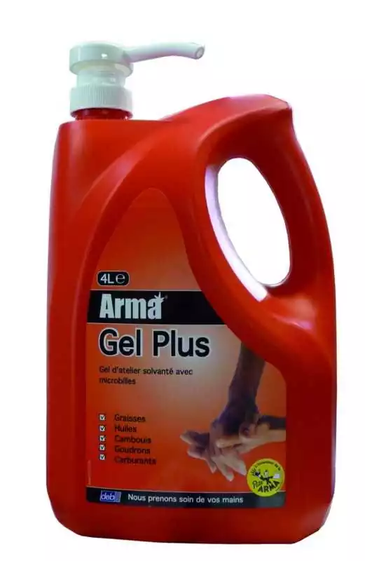 Gel nettoyant mains 4L Pompe d'atelier solvanté avec microbilles plastiques