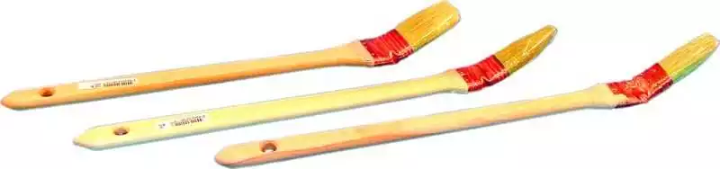 Brosse radiateur 25mm à manche coudé virole cuivrée