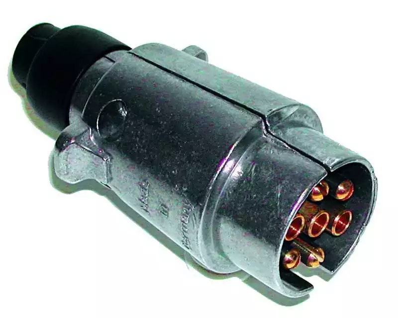 Fiche mâle de remorque 7 broches 12V Norme ISO 1724