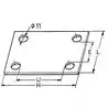 Plaquette d'assemblage 30 X 30 mm 4 trous