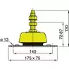 Silent bloc 100kg pour moteurs d'une puissance entre 30 et 125 KW