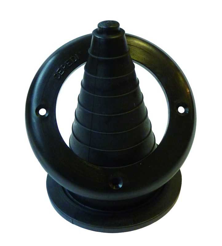 Soufflet de passage avec anneau noir diamètre sortie 14 à 48 mm