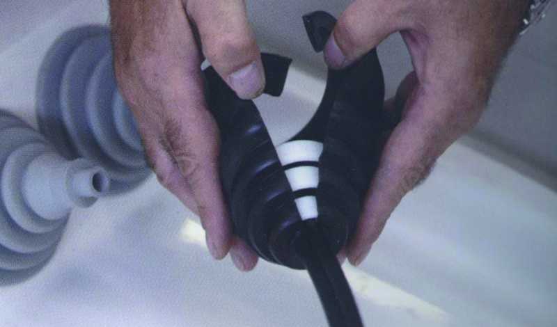 Kit soufflet de passage de câble rapide blanc sans démontage du câble