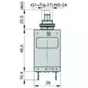 Disjoncteur thermique unipolaire à poussoir 16A Connexions fiches plates
