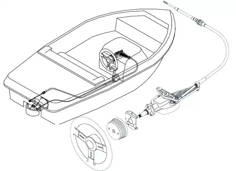 Kit support de crémaillère Jet Boat JBS 90° noir
