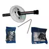 Kit Rotule inox pour coffre montage droit acceptant les tubes annelés
